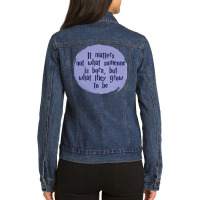 Grow Up To Be Ladies Denim Jacket | Artistshot