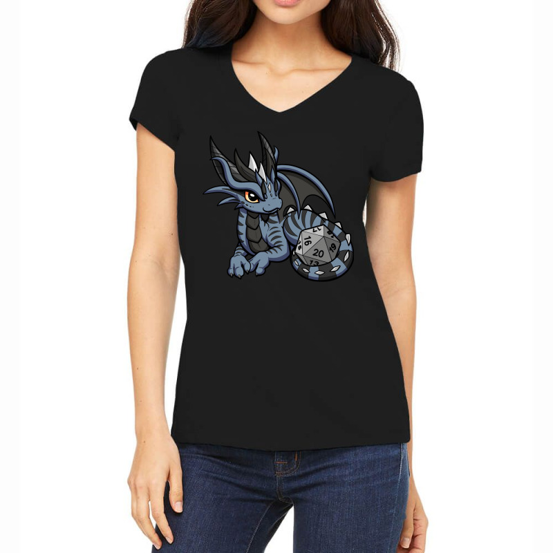 Feisty Dice Dragon Women's V-neck T-shirt | Artistshot