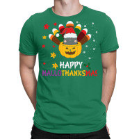 Happy Hallothanksmas Cats Lover Halloween Merry Ch T-shirt | Artistshot