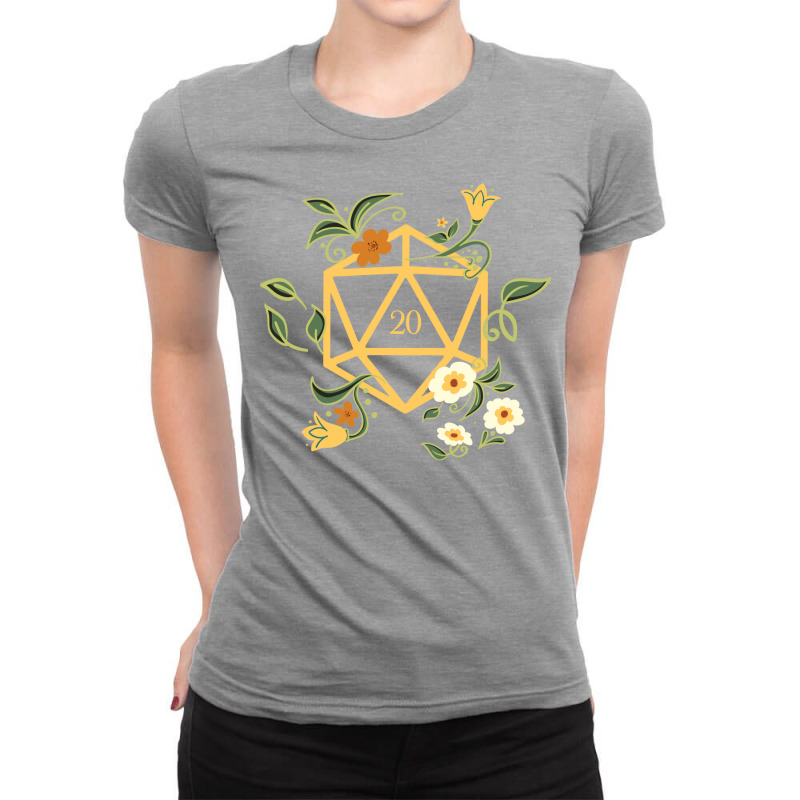 Plant Lovers Polyhedral D20 Dice Tabletop Rpg Ladies Fitted T-shirt | Artistshot