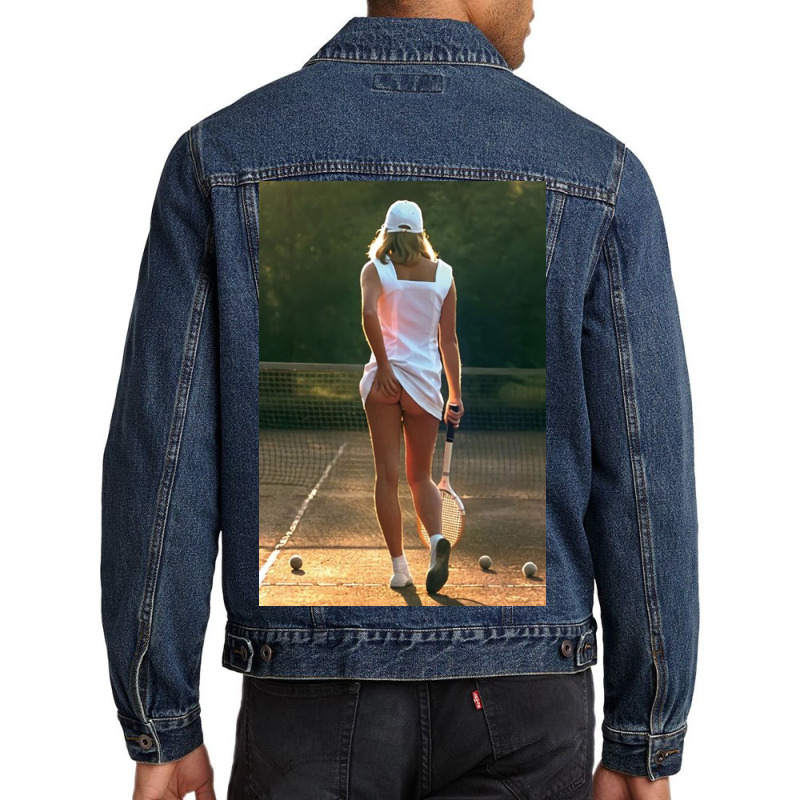 Tennis Girl Martin Elliott Men Denim Jacket | Artistshot