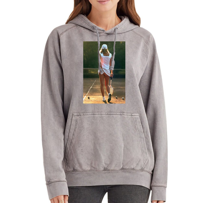 Tennis Girl Martin Elliott Vintage Hoodie | Artistshot