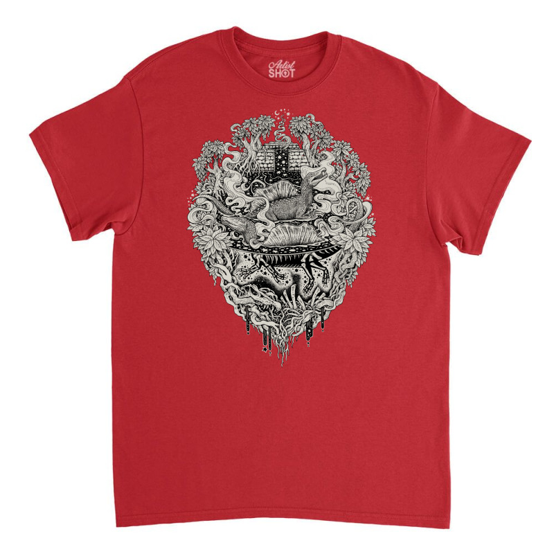 Sunken Temple Of The Spinosaurus  Monochrome  Dino Classic T-shirt | Artistshot