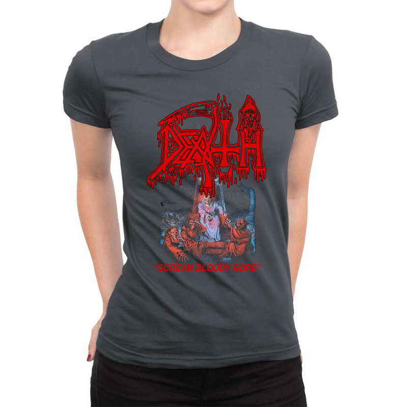 New Death Scream Bloody Gore T Shirt Ladies Fitted T-Shirt by candleardikas | Artistshot