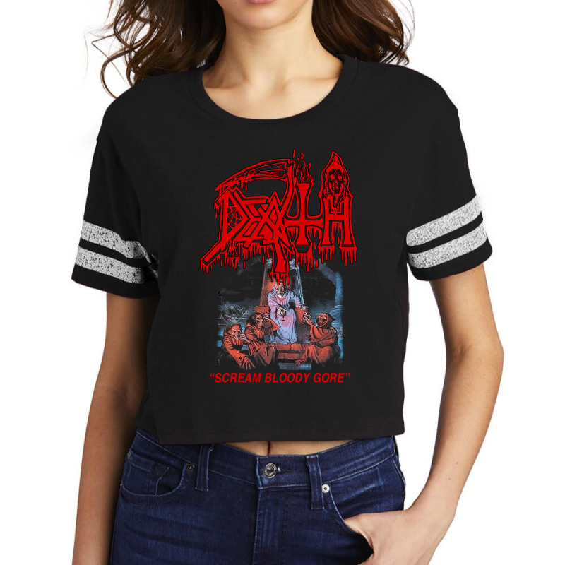 New Death Scream Bloody Gore T Shirt Scorecard Crop Tee by candleardikas | Artistshot