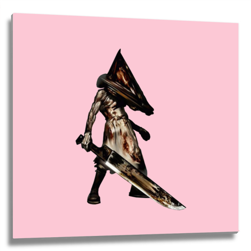 Pyramid Head (red Pyramid Thing) Metal Print Square | Artistshot