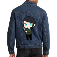 The Chibi Cartoon Fun Men Denim Jacket | Artistshot