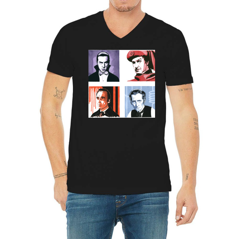 Titans Of Horror! V-neck Tee | Artistshot