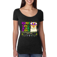 Mardi Gras No Prob Llama Carnival Mask Fat Tuesday Women's Triblend Scoop T-shirt | Artistshot