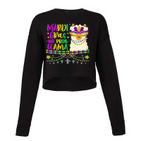 Mardi Gras No Prob Llama Carnival Mask Fat Tuesday Cropped Sweater | Artistshot