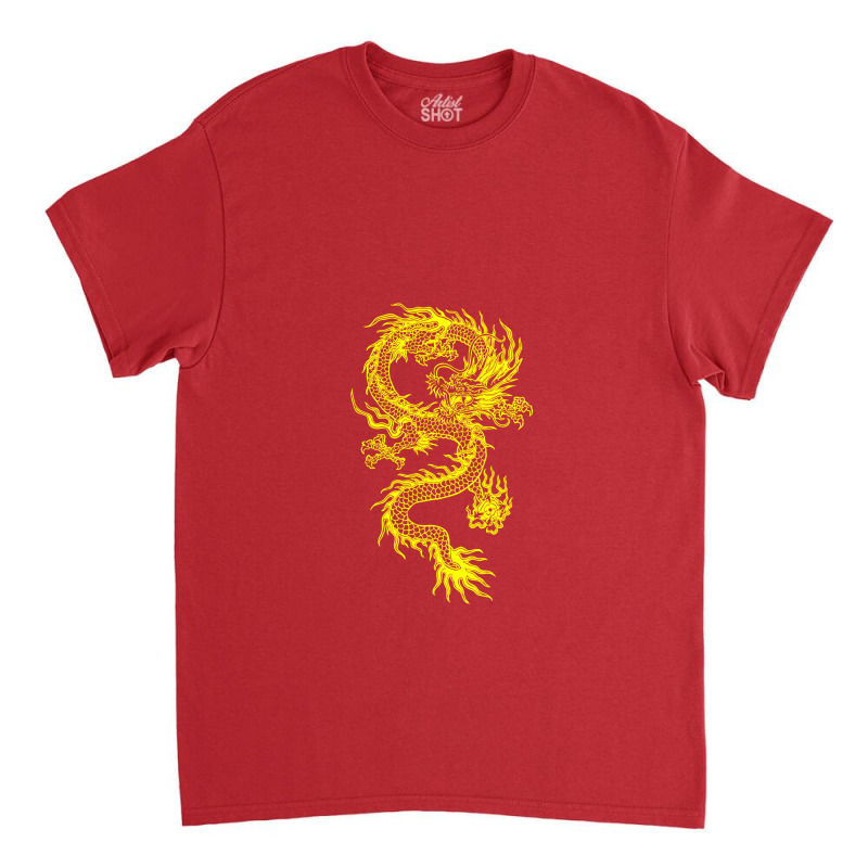 Yellow Chinese Dragon Classic T-shirt | Artistshot