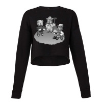 Three Little Pigs - Black And White Artwork Cropped Sweater | Artistshot