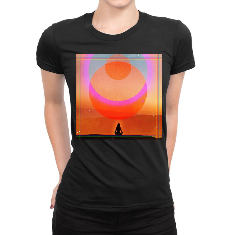 Meditation In The Desert Ladies Fitted T-Shirt by nonot | Artistshot