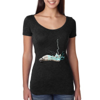 Cat Lightning   1 Women's Triblend Scoop T-shirt | Artistshot