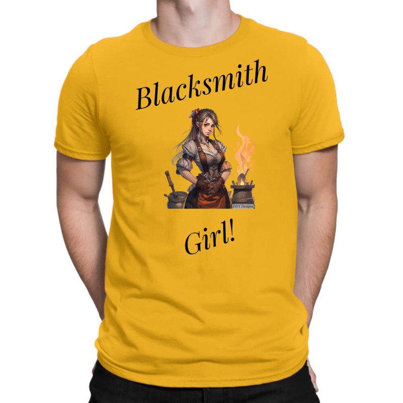 Blacksmith Girl Yellow T-Shirt by efratydrexp | Artistshot