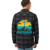 Cool Retro Vintage Waymaker Promise Keeper Miracle Flannel Shirt | Artistshot