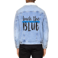 Back The Blue T Shirt   Police Support Tee   Copy Unisex Sherpa-lined Denim Jacket | Artistshot