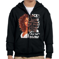 Black Queen The Most Powerful Piece In Game Histor Youth Zipper Hoodie | Artistshot