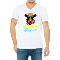 Cow Whisperer Gifts Farm Lovers Farmer Animal Cow V-neck Tee | Artistshot