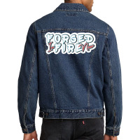 Forged In Fire Now Lettering Red Men Denim Jacket | Artistshot