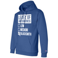 Funny Level Of Awesomeness Low Blacksmith Blacksmi Champion Hoodie | Artistshot