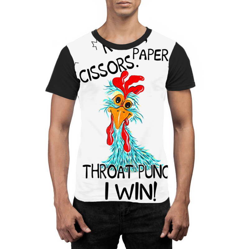 Rooster Chicken Rock Paper Scissors Throat Punch I Graphic T-shirt | Artistshot