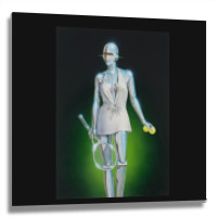 Tennis Robot Art Metal Print Square | Artistshot