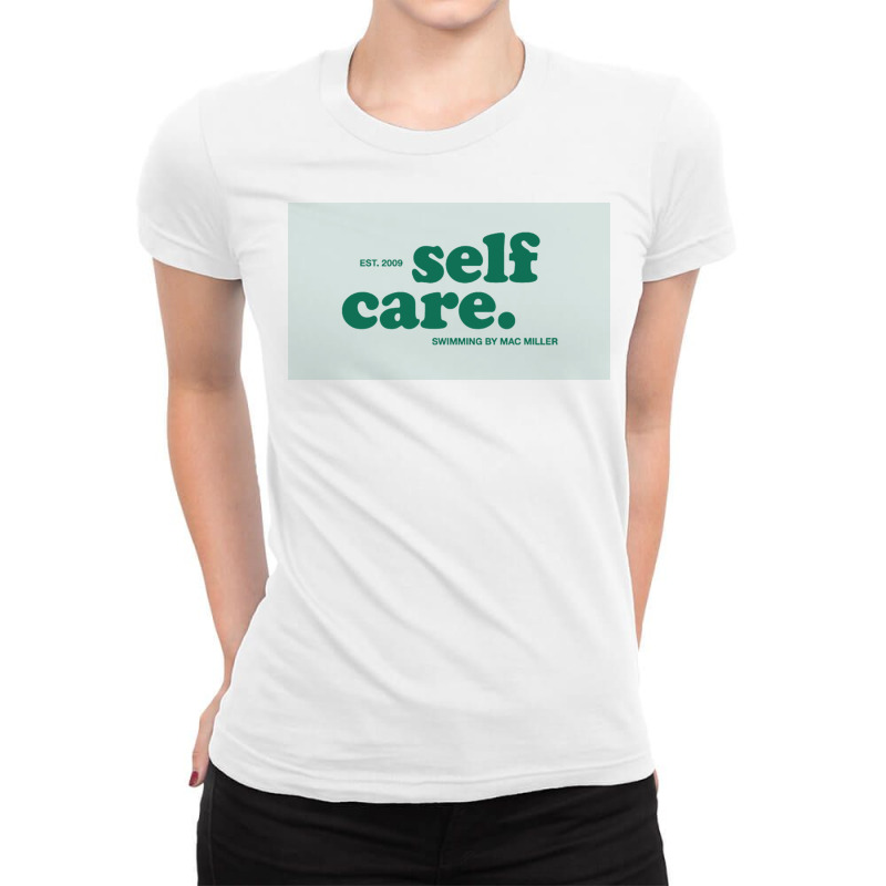 Mac Selfcare, Swimming Ladies Fitted T-Shirt by sandtriabe | Artistshot