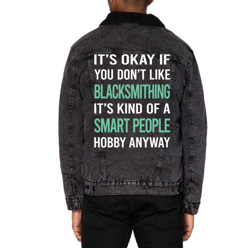 Smart People Hob Retro Unisex Sherpa-lined Denim Jacket | Artistshot