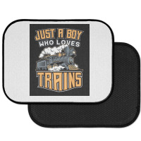 Just A Boy Who Loves Trains For Boys Rear Car Mat | Artistshot