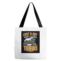 Just A Boy Who Loves Trains For Boys Tote Bags | Artistshot