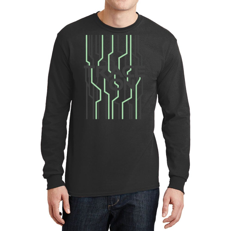 Trace On (black Background) Long Sleeve Shirts by hridoyhalbex | Artistshot