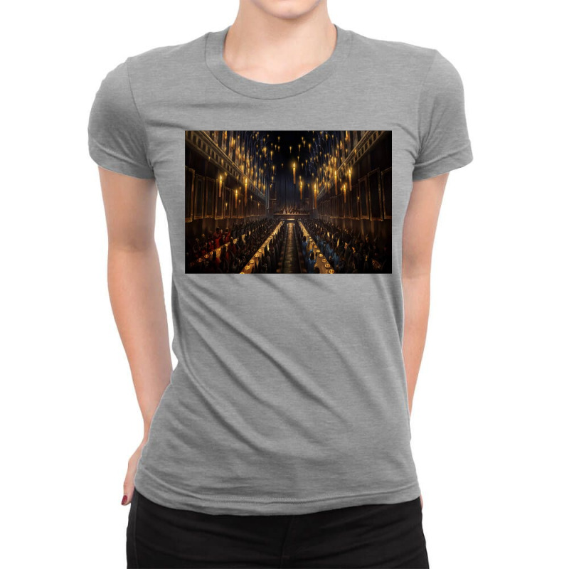 Dark Candles Hall Ladies Fitted T-Shirt by wojtaoufjq | Artistshot