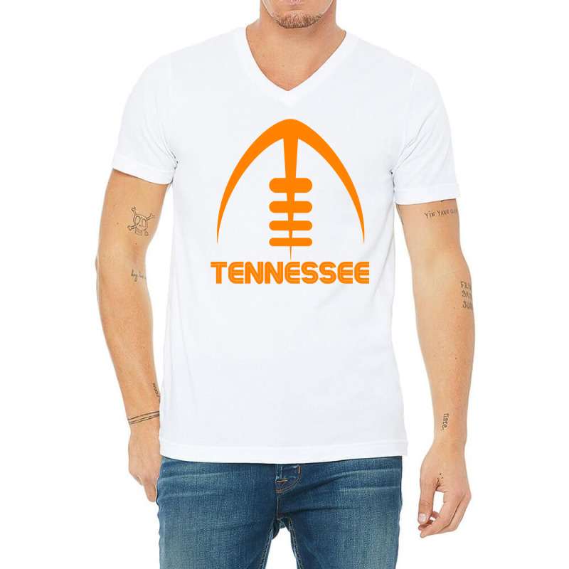 Retro Tennessee Tn Orange Vintage Design Classic T V-Neck Tee by obdulia | Artistshot