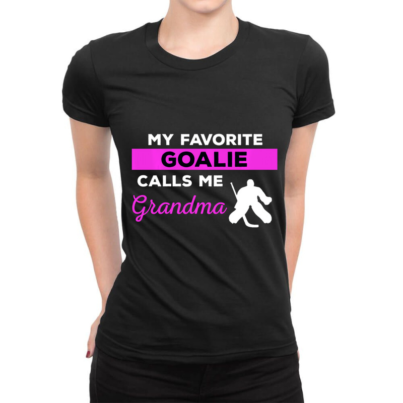 Funny Hockey Grandma Long Sleeve Tshirt Ice Goalie Ladies Fitted T-Shirt by dorita | Artistshot