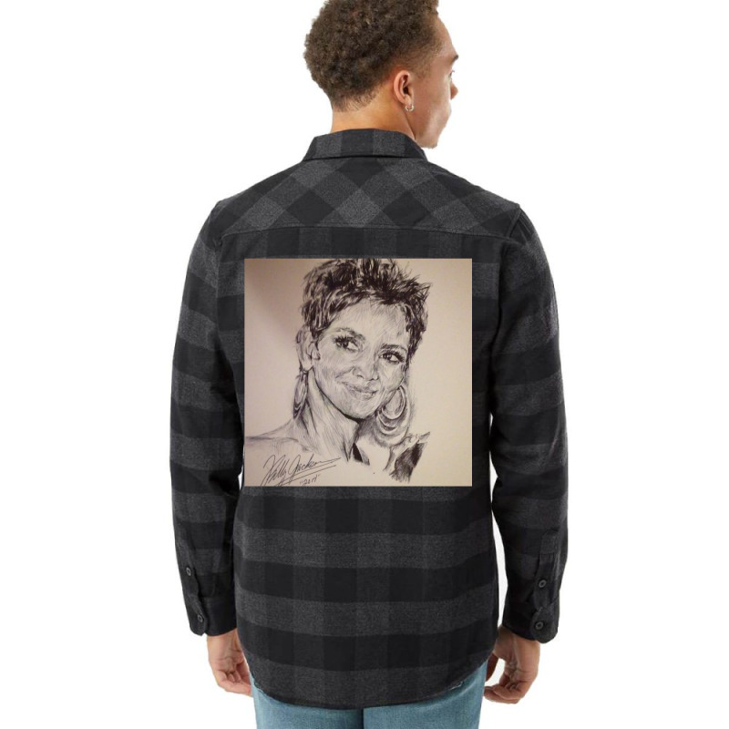 Halle Berry Portrait Flannel Shirt | Artistshot