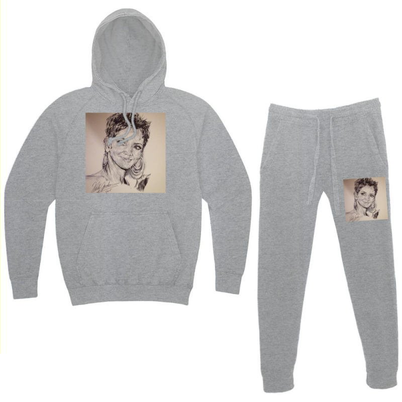 Halle Berry Portrait Hoodie & Jogger Set | Artistshot