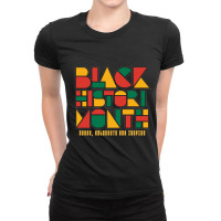 Geometric Black History Month Ladies Fitted T-shirt | Artistshot