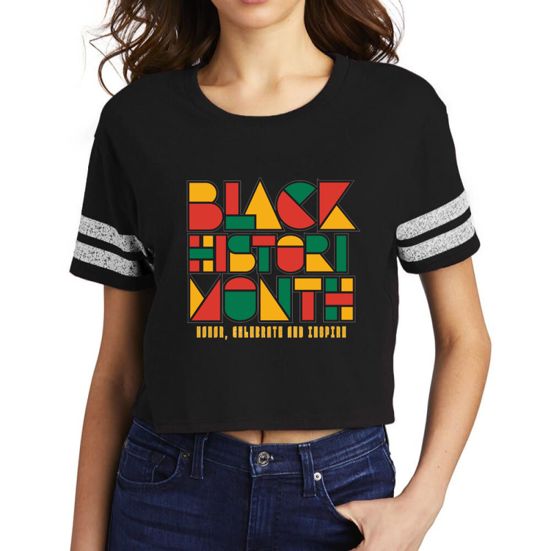 Geometric Black History Month Scorecard Crop Tee by koen | Artistshot