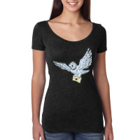 Flying Magical Owl Women's Triblend Scoop T-shirt | Artistshot