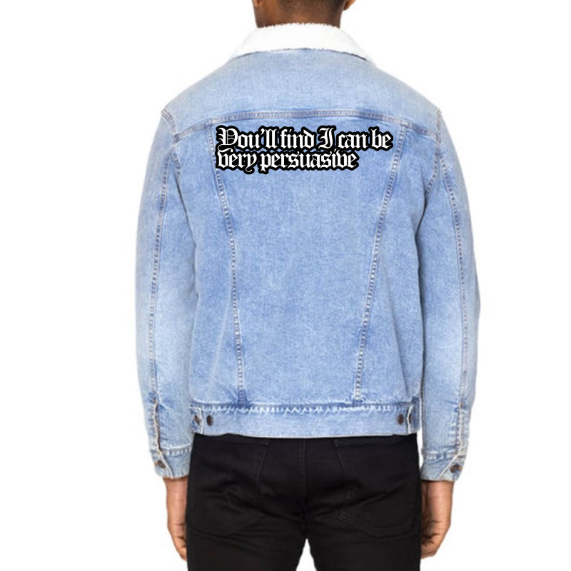 Hp Quote Unisex Sherpa-Lined Denim Jacket by murhanixcayak | Artistshot