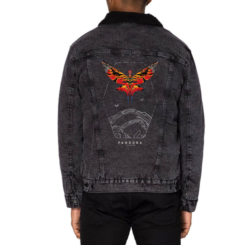 Avatar Pandora Great Leonopteryx Last Shadow Premi Unisex Sherpa-lined Denim Jacket | Artistshot