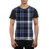 Blue And Grey Checks Graphic T-shirt | Artistshot