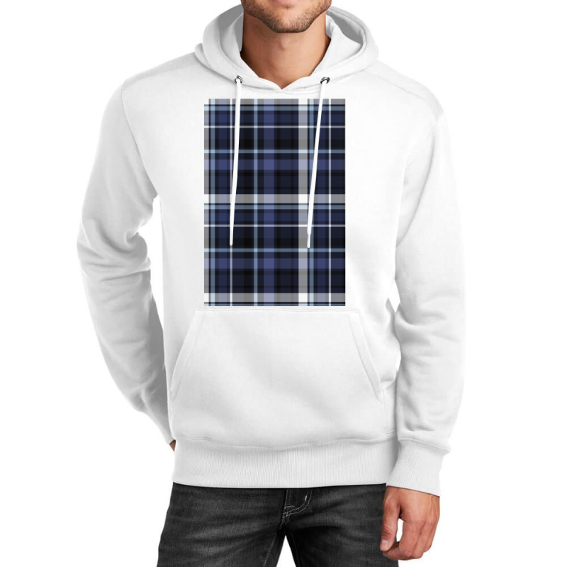 Blue And Grey Checks Unisex Hoodie by heathybatevam | Artistshot