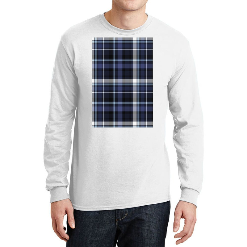 Blue And Grey Checks Long Sleeve Shirts by heathybatevam | Artistshot