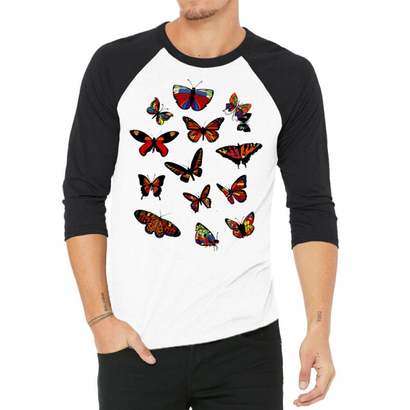 Butterflies Model. 3/4 Sleeve Shirt | Artistshot