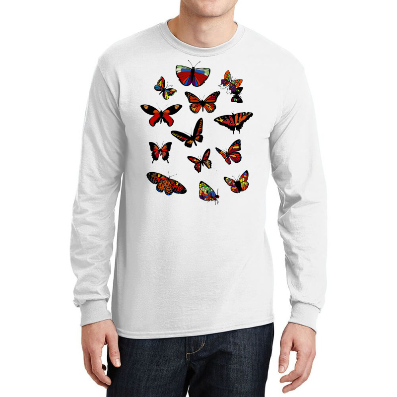 Butterflies Model. Long Sleeve Shirts | Artistshot