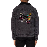 Fashion Batterfly Unisex Sherpa-lined Denim Jacket | Artistshot