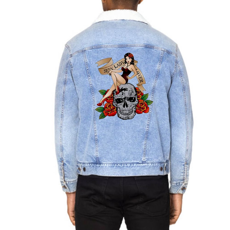 Beautifull Lady Lover Unisex Sherpa-lined Denim Jacket | Artistshot