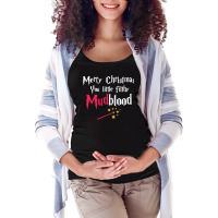 Coffee Spell In Wizarding World And Merry Happy Ch Maternity Scoop Neck T-shirt | Artistshot